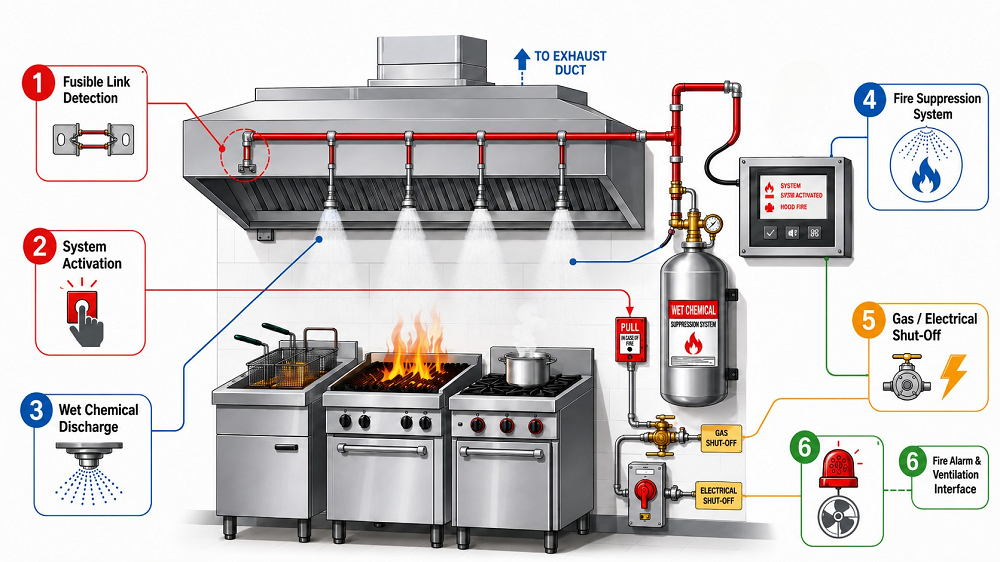 kitchen hood suppression systems in qatar